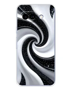 Чохол для Google Pixel 9A з картинкою «Чорно-біла спіраль»
