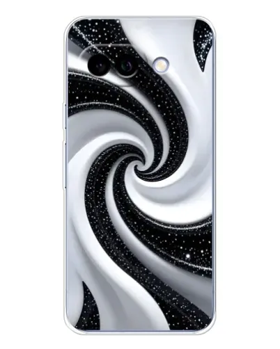 Чохол для Google Pixel 9A з картинкою «Чорно-біла спіраль»