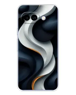 Чохол для Google Pixel 9A з картинкою «Об'ємні чорно-білі стрічки»