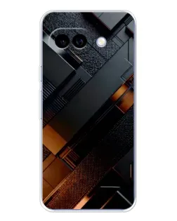 Чохол для Google Pixel 9A з картинкою «Чорні геометричні блоки»