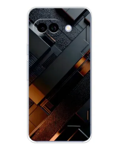 Чохол для Google Pixel 9A з картинкою «Чорні геометричні блоки»