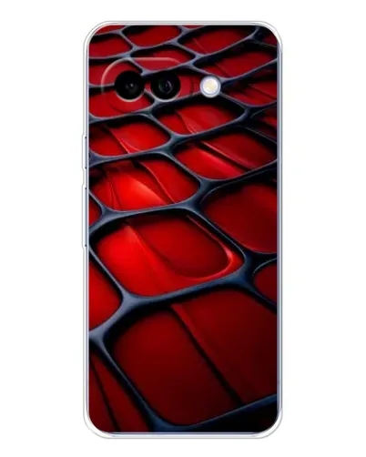 Чохол для Google Pixel 9A з картинкою «Червона глянцева сітка»