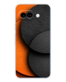 Чохол для Google Pixel 9A з картинкою «Геометрія помаранчевих кіл»