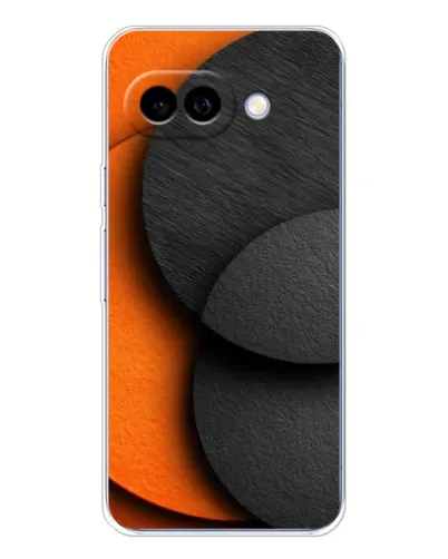 Чохол для Google Pixel 9A з картинкою «Геометрія помаранчевих кіл»