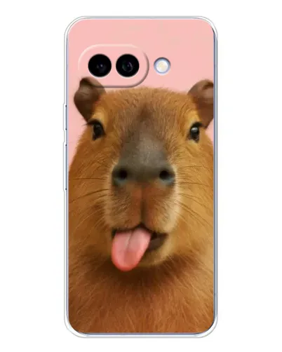 Чохол для Google Pixel 9A з картинкою «Капібара з язиком»