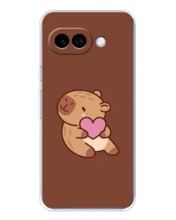 Чохол для Google Pixel 9A з картинкою «Капібара з серцем»