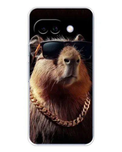Чохол для Google Pixel 9A з картинкою «Капібара золотий ланцюг»