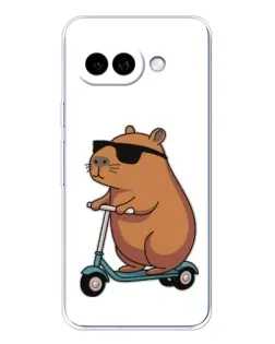 Чохол для Google Pixel 9A з картинкою «Капібара на самокаті»