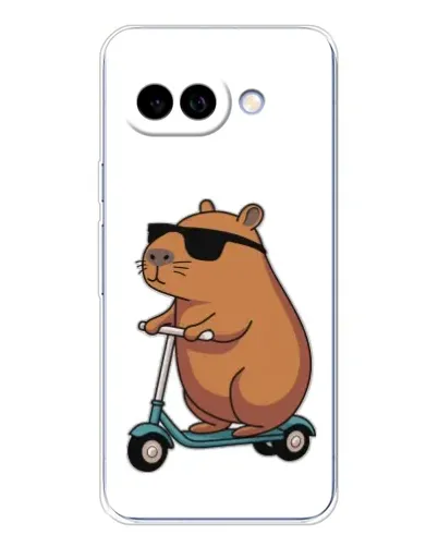 Чохол для Google Pixel 9A з картинкою «Капібара на самокаті»