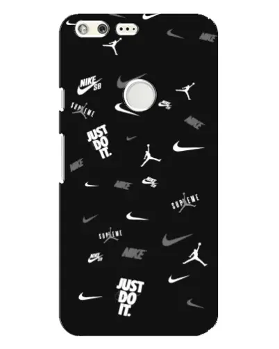Чехол для Google Pixel XL с картинкой «Nike Black Pattern»