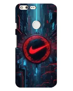 Чехол для Google Pixel XL с картинкой «Техногенный стиль Nike»