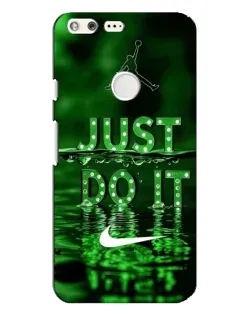 Чехол для Google Pixel XL с картинкой «Зеленый неоновый Nike»