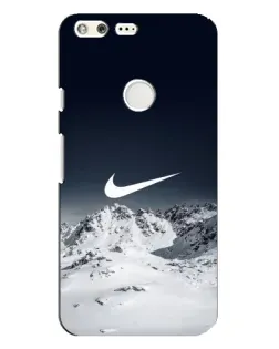 Чехол для Google Pixel XL с картинкой «Nike — зимние горы»