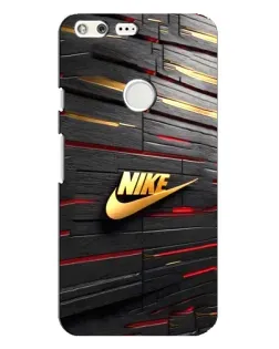 Чехол для Google Pixel XL с картинкой «Золотой Nike на металле»