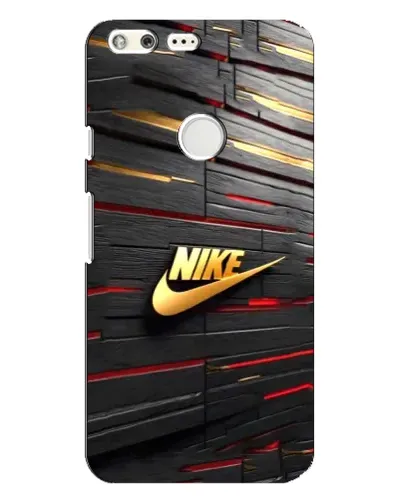 Чехол для Google Pixel XL с картинкой «Золотой Nike на металле»