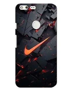 Чехол для Google Pixel XL с картинкой «Nike — эффект разломов»