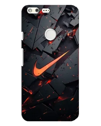 Чехол для Google Pixel XL с картинкой «Nike — эффект разломов»