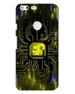 Чехол для Google Pixel XL с картинкой «Nike — золотая искра»