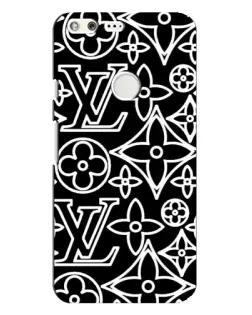 Чехол для Google Pixel XL с картинкой «Черно-белый узор LV»