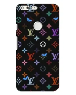 Чехол для Google Pixel XL с картинкой «Цветная монограмма LV»