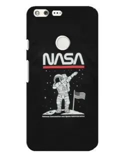 Чехол для Google Pixel XL с картинкой «NASA — шагаем по Луне»