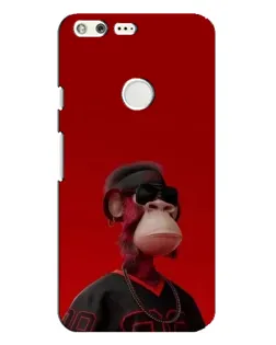 Чехол для Google Pixel XL с картинкой «Bored Ape в красном»