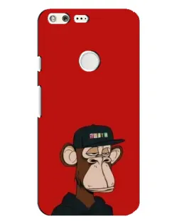 Чехол для Google Pixel XL с картинкой «Bored Ape — красный фон»