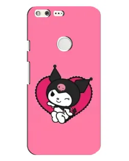 Чехол для Google Pixel XL с картинкой «Kuromi — любовь в сердце»