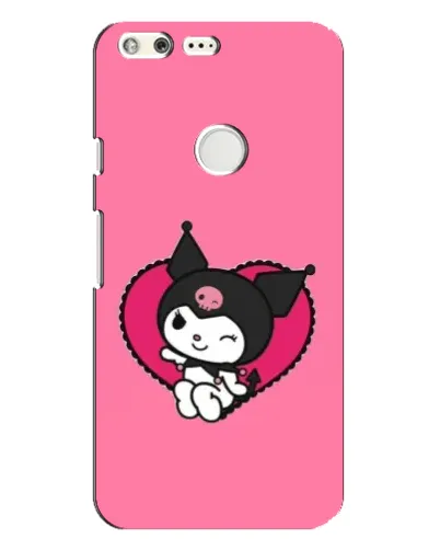 Чехол для Google Pixel XL с картинкой «Kuromi — любовь в сердце»