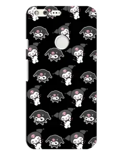 Чехол для Google Pixel XL с картинкой «Черный паттерн Kuromi»