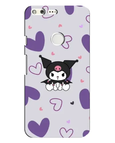 Чехол для Google Pixel XL с картинкой «Kuromi и лавандовые сердца»