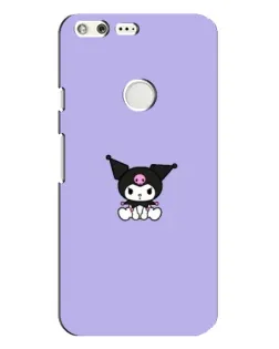 Чехол для Google Pixel XL с картинкой «Kuromi — фиолетовый минимализм»