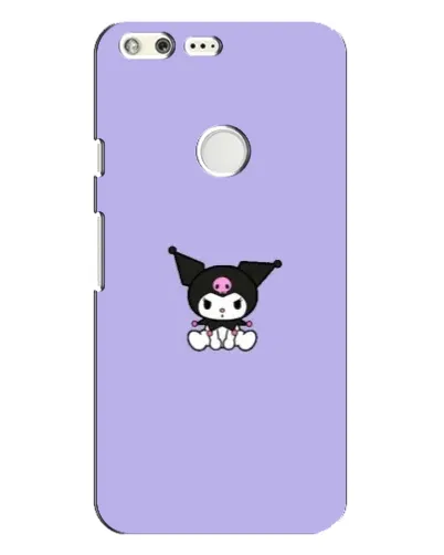 Чехол для Google Pixel XL с картинкой «Kuromi — фиолетовый минимализм»