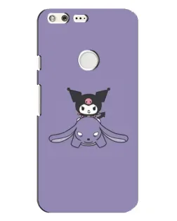 Чехол для Google Pixel XL с картинкой «Kuromi на лиловом фоне»