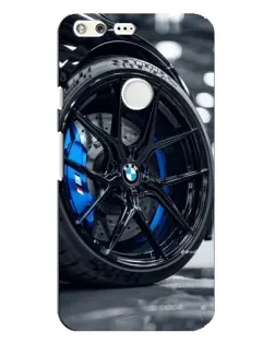 Чехол для Google Pixel XL с картинкой «Колесо BMW вблизи»
