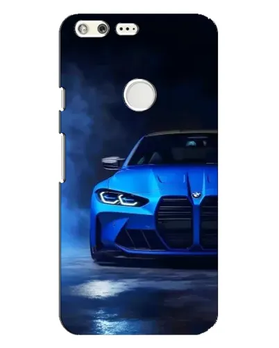 Чехол для Google Pixel XL с картинкой «Голубая BMW M4»