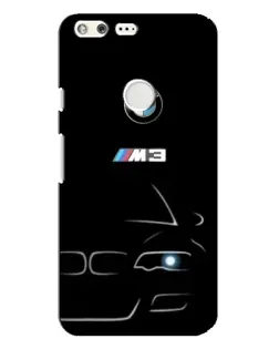Чехол для Google Pixel XL с картинкой «Минималистичный принт BMW M3»