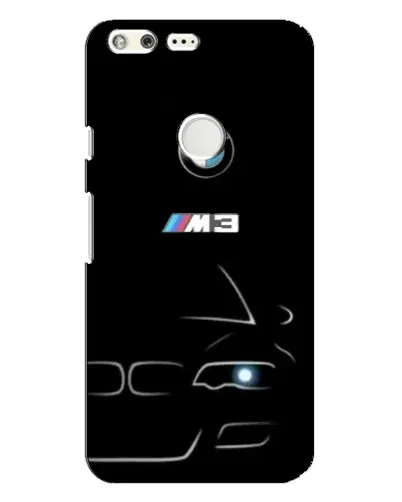 Чехол для Google Pixel XL с картинкой «Минималистичный принт BMW M3»