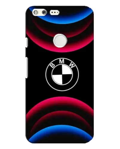 Чехол для Google Pixel XL с картинкой «Логотип BMW и неоновые дуги»