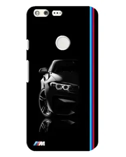 Чехол для Google Pixel XL с картинкой «Силуэт BMW в темноте»