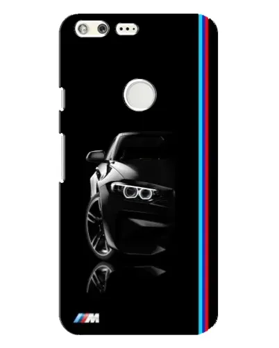 Чехол для Google Pixel XL с картинкой «Силуэт BMW в темноте»