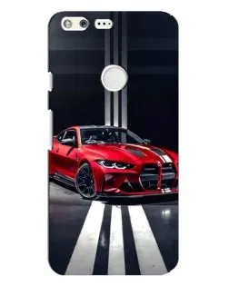 Чехол для Google Pixel XL с картинкой «Красная BMW на дороге»
