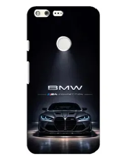 Чехол для Google Pixel XL с картинкой «BMW сквозь ночной город»