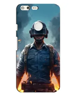 Чехол для Google Pixel XL с картинкой «PUBG — реалистичный герой»