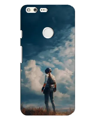 Чехол для Google Pixel XL с картинкой «Герой PUBG на скале»