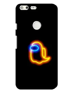 Чехол для Google Pixel XL с картинкой «Among Us неоновое сияние»