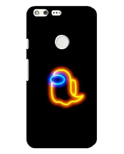 Чехол для Google Pixel XL с картинкой «Among Us неоновое сияние»