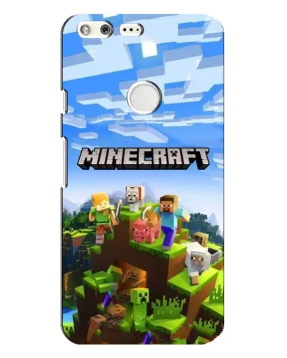 Чехол для Google Pixel XL с картинкой «Minecraft классический мир»