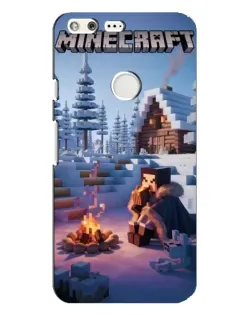 Чехол для Google Pixel XL с картинкой «Зимний Minecraft»