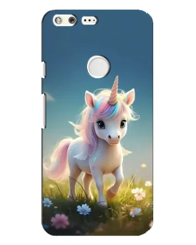 Чехол для Google Pixel XL с картинкой «Единорог на поляне»